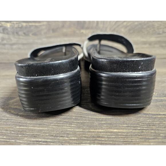 Donald Pliner FIFI Thong Sandal Woven Slide Gray Leather size 8.5 - Picture 7 of 10